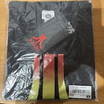 Buy Atari Fuji Rainbow Logo Black XL Crew Unisex Cotton T-Shirt Official Licenced • 15.99£