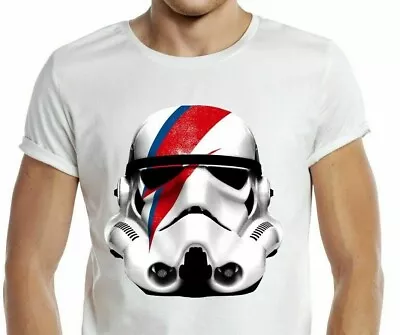 Buy Trooper T-shirt Star Wars Bowey Star Man Helmet Retro White Retro Movie Film • 6.99£