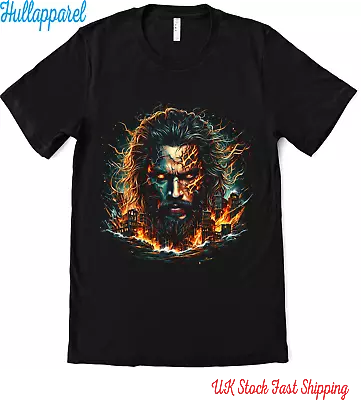 Buy Aquaman Mens Black T-shirt Short Sleeve Unisex T-shirt Tee Top Size S -2XL SH01 • 13.49£