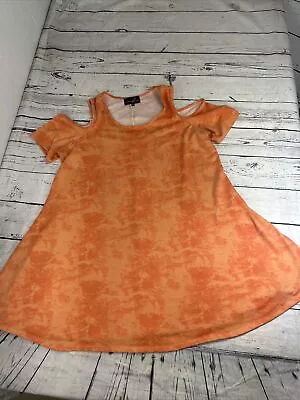 Buy Lexington Ave Dress 2X OrangeTie Dye Cold Shoulder T Shirt Soft • 9.44£