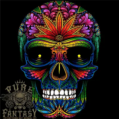 Buy A Day Of The Dead Sugar Skull Mens Cotton T-Shirt Tee Top • 10.75£