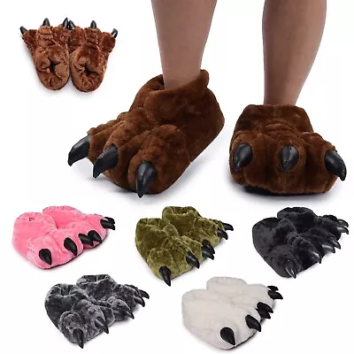 Buy Novelty Monster Claw Feet Slippers Size 3 To 14 UK - MENS LADIES CHILDREN FUNNY • 14.99£