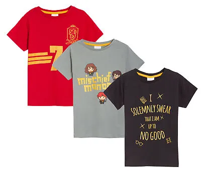 Buy 3 Pack Harry Potter T-Shirts Kids Hogwarts Ron Hermione Quidditch Short Tees Top • 15.95£