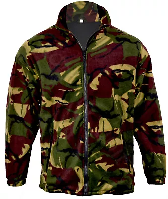Buy Mens Premium Warm Camouflage Camo Fleece Lined Jacket Coat Zip Pockets S-2XL • 25.99£