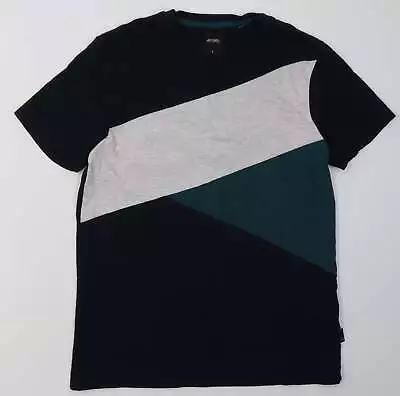 Buy Burton Mens Blue Plaid Cotton T-Shirt Size S Crew Neck • 5.75£
