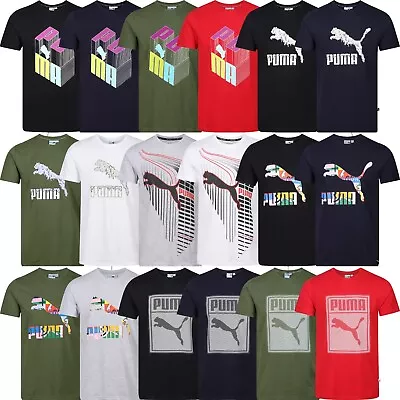 Buy New Mens Puma T-Shirt Graphic Print Short Sleeve Round Crew Neck Cotton Tee Top • 9.99£