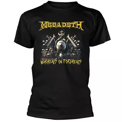 Buy Officially Licensed Megadeth Warheads On Foreheads Mens Black T Shirt Megadeth • 15.95£