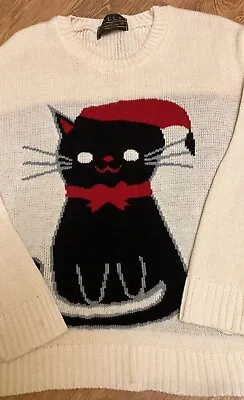 Buy Christmas Festive Cat Knitted Jumper • 12.50£