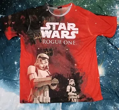 Buy Star Wars Rogue One Mens Red XL Polyester T-Shirt • 5.50£
