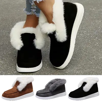 Buy Womens Warm Winter Moccasin Faux Fur Lined Ladies Comfy Snug Slippers Shoes Size • 15.49£