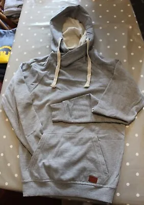 Buy Men's Unisex Ladies BLEND Small Grey Hoodie Pullover Front Pocket Cotton Mix • 4.99£