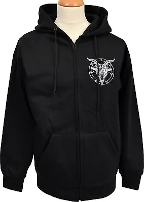 Buy Baphomet Zipper Hoodie Hoody Satanic Pentagram Occult Church Satan Embroidered  • 29.50£
