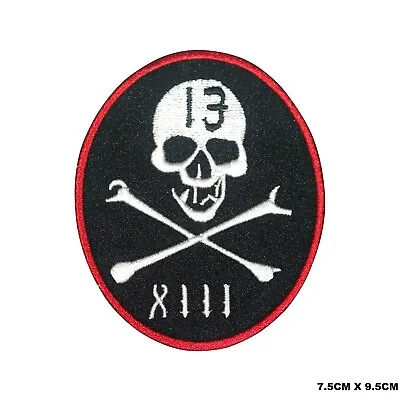Buy Lucky 13 Skeleton Patch Iron On Patch Sew On Embroidered Patch • 2.49£