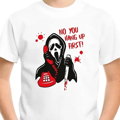 Buy Ghost Face Horror T-SHIRT Halloween Gift Men Adult Kids Top Tee Scream Movie V1 • 7.99£