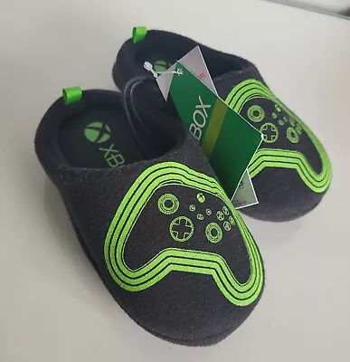 Buy Boys XBOX Warm Cosy Fleece Gaming Slippers - Size 8-9 - BRAND NEW Novelty Mules • 9.99£
