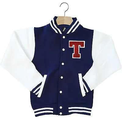 Buy Varsity Baseball Jacket Unisex Personalised With Genuine Us College Letter T • 39.95£