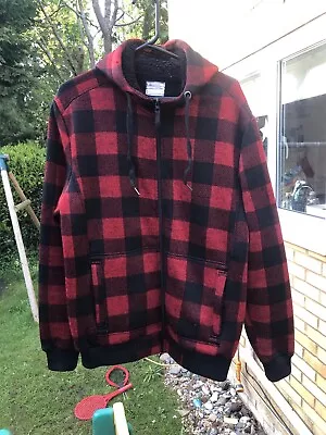 Buy Red And Black Men’s Check Hoodie Mountain Warehouse Size Large • 9.99£