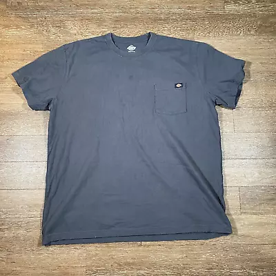 Buy DICKIES Grey T Shirt Pocket Workwear Short Sleeve Cotton - 2XL • 12£