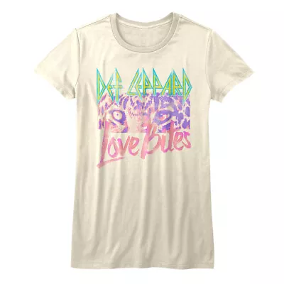 Buy Def Leppard Leopard Eyes Love Bites Women's T Shirt Glam Rock Band Concert Merch • 26.93£