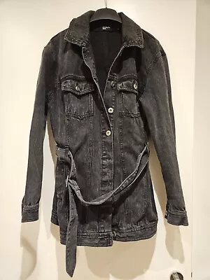 Buy Simply Be Washed Black / Grey Denim Jacket Size 14 • 25£