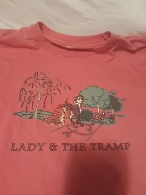 Buy 🍝 Vintage Disney Store Embroidered Lady & The Tramp T-Shirt Single Stitch Large • 28.34£