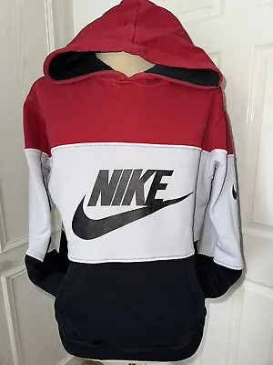 Buy Nike Men’s Medium Red Black And White Hoodie • 30£