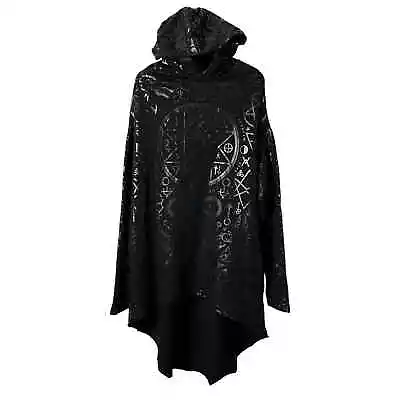 Buy Killstar Cult Ritual Hoodie Black Oversized Pentagram Unisex Hi Low • 56.83£