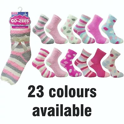 Buy Slippers Womens Ladies Fluffy Bed Socks Cosy Winter Warm Sizes 4 - 8 Girls NEW • 3.49£