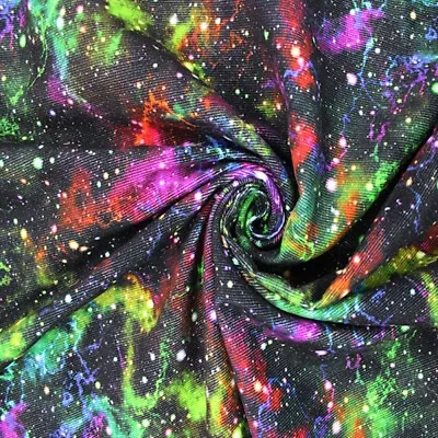 Buy Cotton Corduroy Fabric Rainbow Galaxy Universe • 1.50£