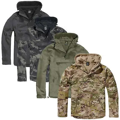 Buy Brandit Windbreaker Windproof Water Resistant Fleece Lined Hooded Anorak Jacket • 48.95£