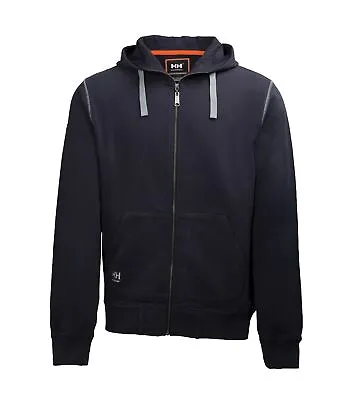 Buy Helly Hansen Workwear Oxford Zip Up Hoodie Jacket Navy UK Size L - New • 44.95£
