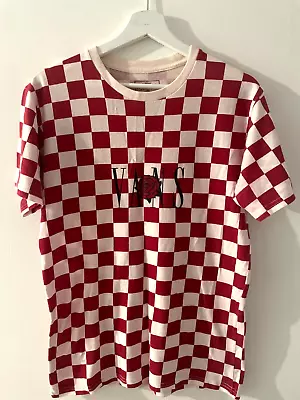 Buy VANS Kyle Walker Red & White Check T Shirt Small • 9.99£