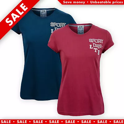 Buy Women's Red Blue SPORT Dept. Cotton T-Shirt • 3.99£