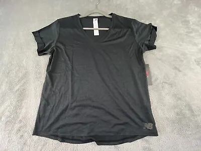 Buy New Balance Women's T Shirt Medium Black Sport Heather Tee • 7.70£