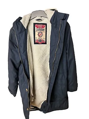 Buy Mens Jacket Tokyo Laundry Parka Coat Hooded Sherpa Lined Heavy Fish Tail Winter  • 18£