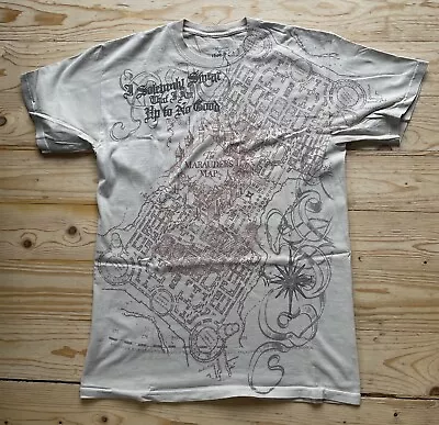 Buy Official Wizarding World Marauders Map T-shirt, Mens, Medium, Good Condition  • 10£