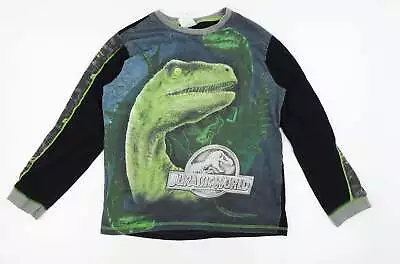 Buy Jurassic World Boys Black Solid 100% Cotton Pyjama Top Size 12-13 Years • 4.50£