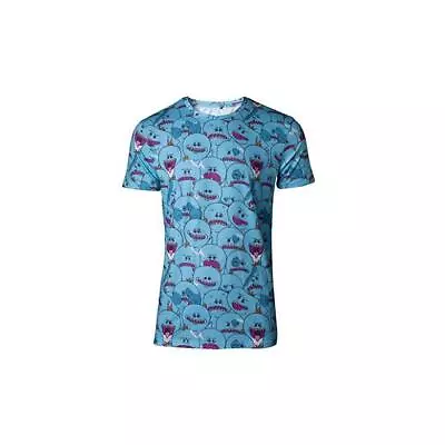 Buy Official Rick And Morty Mr Meeseeks Mens Small T-Shirt, Blue Shirt • 11.99£