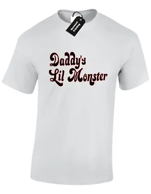 Buy Daddy's Lil Monster Mens T Shirt Scary Fancy Dress Harley Halloween Quinn Squad • 8.99£