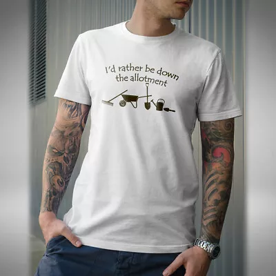 Buy I'd Rather Be Down The Allotment T-Shirt Funny Gardening Garden Veg Small To 5XL • 9.99£