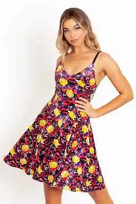 Buy Blackmilk Psyduck Confusion Velvet Longline Strappy Dress Pokemon Size Small NEW • 141.74£