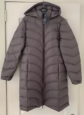 Buy M&S Feather & Down Stormwear Quilted Puffer Coat Jacket Lavender Grey Size 20 • 45.95£