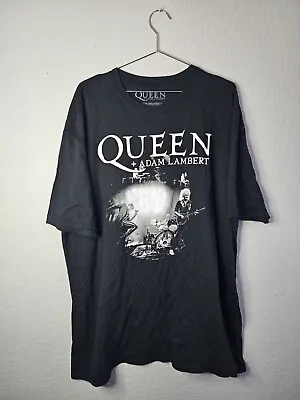 Buy Queen + Adam Lambert Rhapsody Tour 2019 Black Official T-Shirt Size 2XL XXL • 22.99£