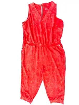 Buy NWT Lane Bryant Livi Sleeveless French Terry Jumpsuit Romper Tie Dye Comfy 26/28 • 31.05£