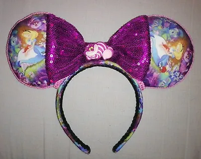Buy Disney Handmade Alice In Wonderland Inspired Minnie Mouse Ears • 24.99£