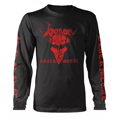 Buy Venom 'Black Metal - Red Print' Black Long Sleeve T Shirt - NEW • 24.99£