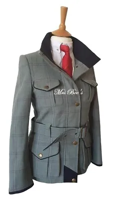 Buy Immaculate Ladies Hidepark Welby Green Tweed Field Coat Size 10-12 • 50£