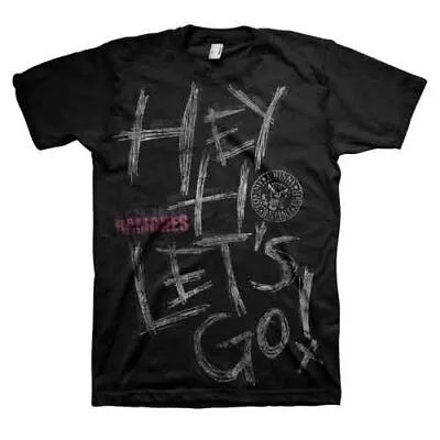 Buy Officially Licensed Ramones Hey Ho Grafitti Mens Black T Shirt Ramones Tee • 14.50£