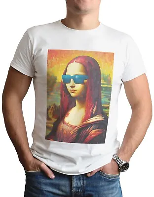 Buy Mona Lisa T-Shirt Parody Art Cyber Punk Gift Tee Top T Shirt Da Vinci Futuristic • 6.99£