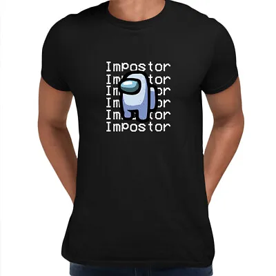 Buy Impostor Among Us Gamer T-shirt For Men Women Kids Blue Xmas Funny Gift Tee • 14.99£